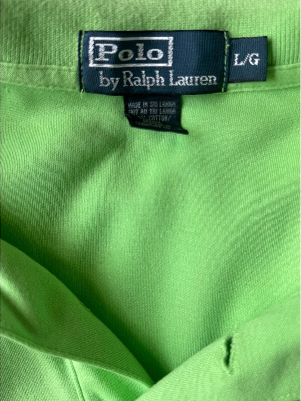Polo Ralph Lauren Men’s Green Short Sleeve Polo Shirt Pink Pony Logo Size L